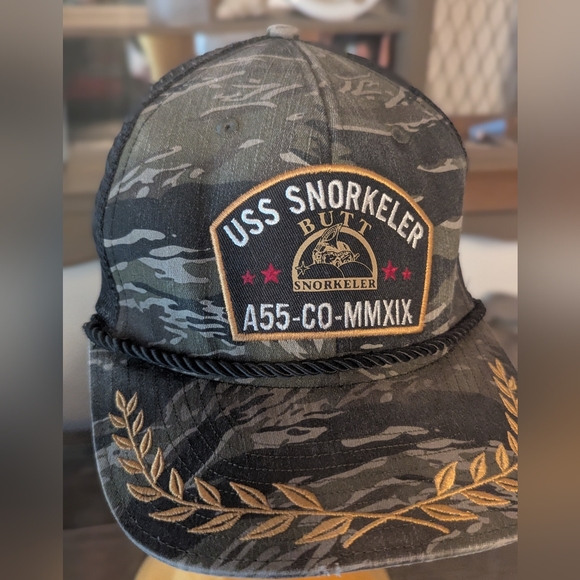 Butt Snorkeler Trucker Hat Naval Style - Picture 3 of 11